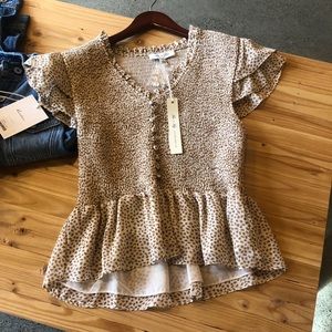 She and sky print blouse 👚